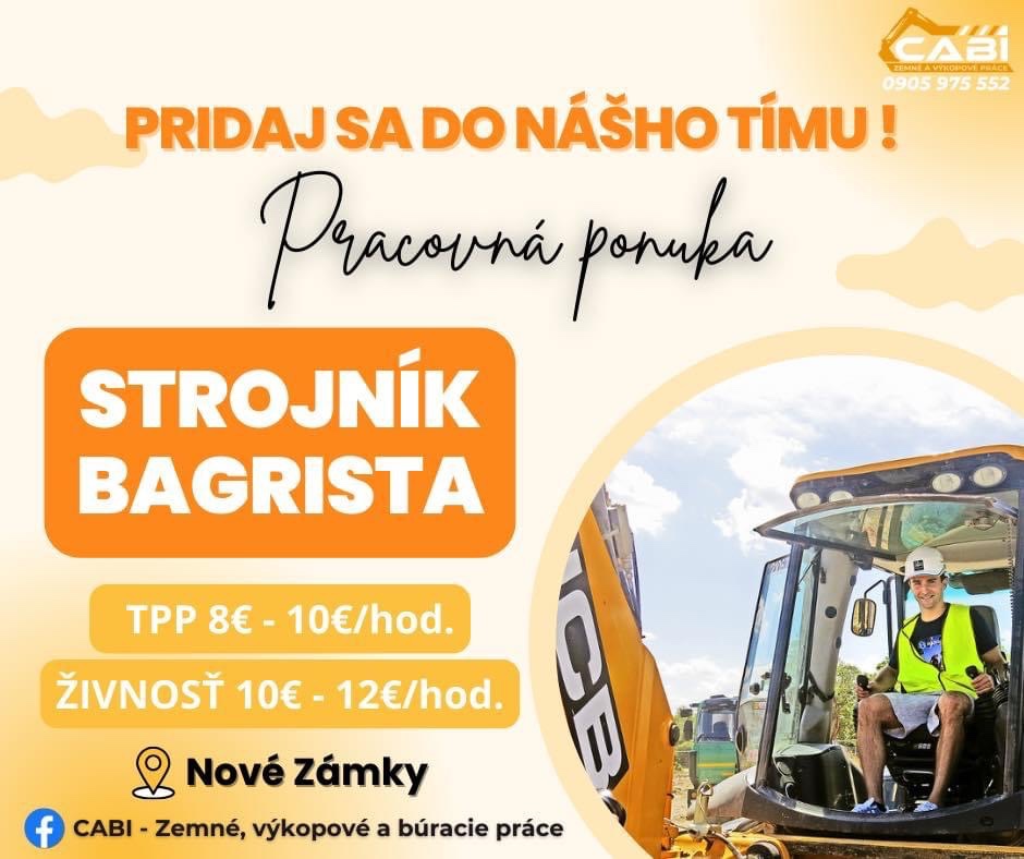 Strojník/bagrista