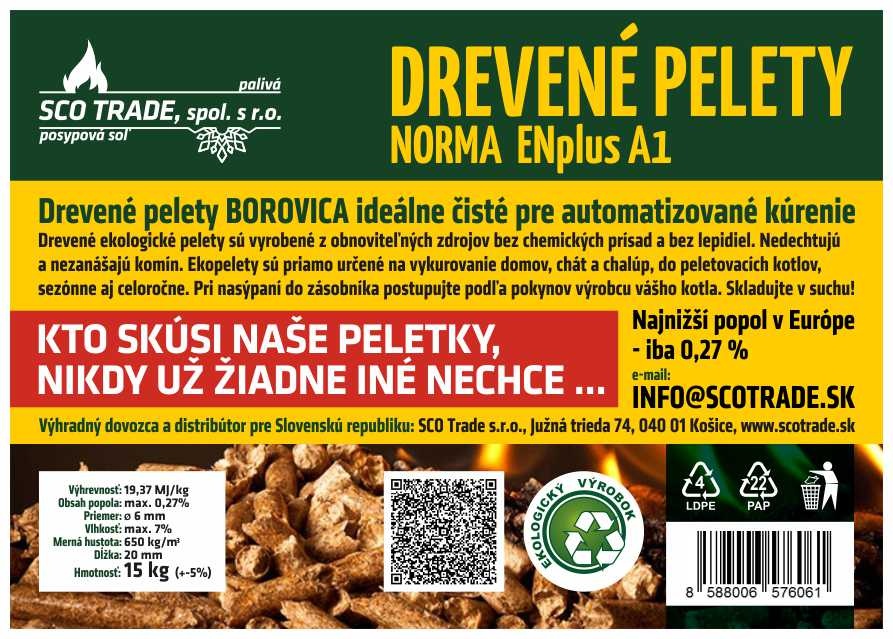 Nové - Certifikované ENplus A1  pelety - 0,27% popol