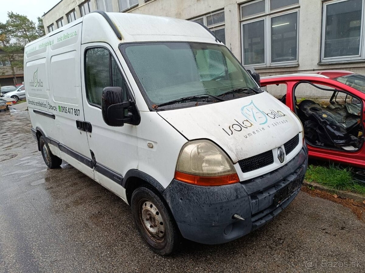 Renault Master 2.5 dCi kód motora G9UA7