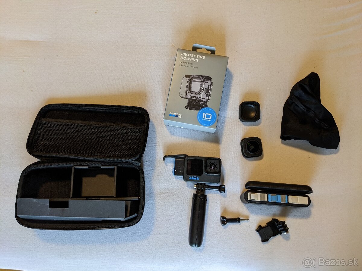 GoPro Hero 10 + 4 baterky + dobijacka + puzdro (citaj text)