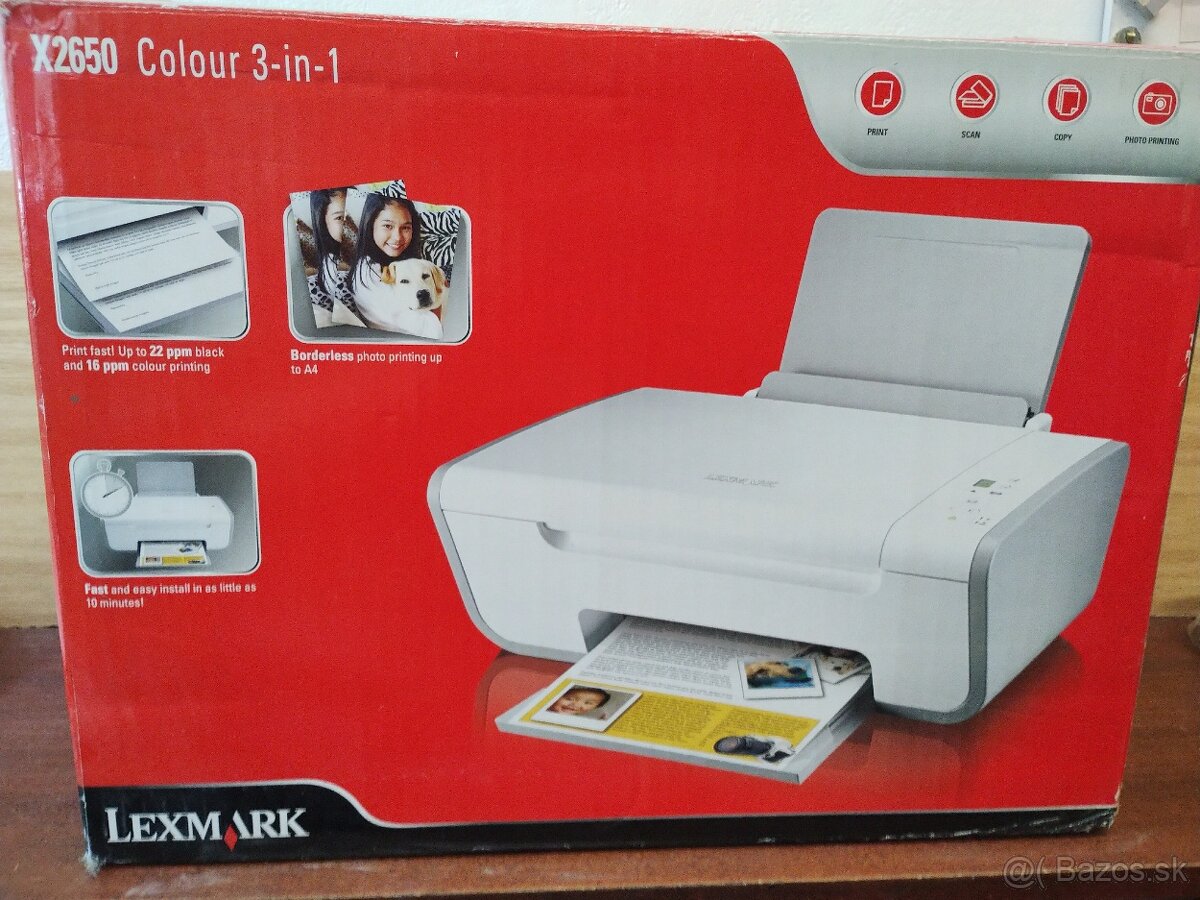 Tlačiarne a)nová tlačiaren Lexmark x2650 Colour 3-in1 (aj fo