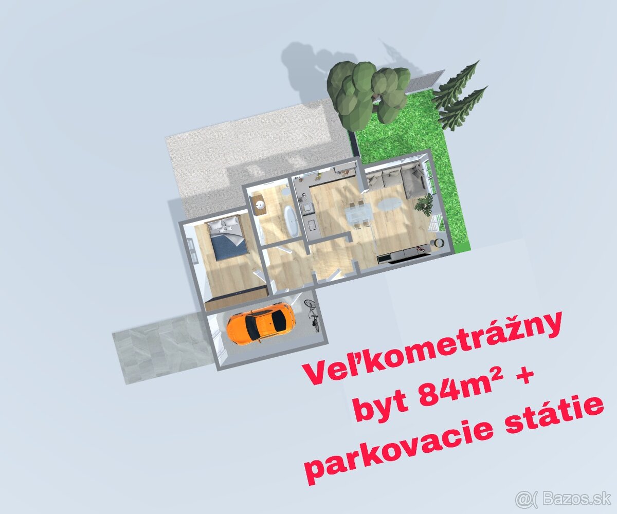 Veľkometrážny byt 84m2 - Novostavba