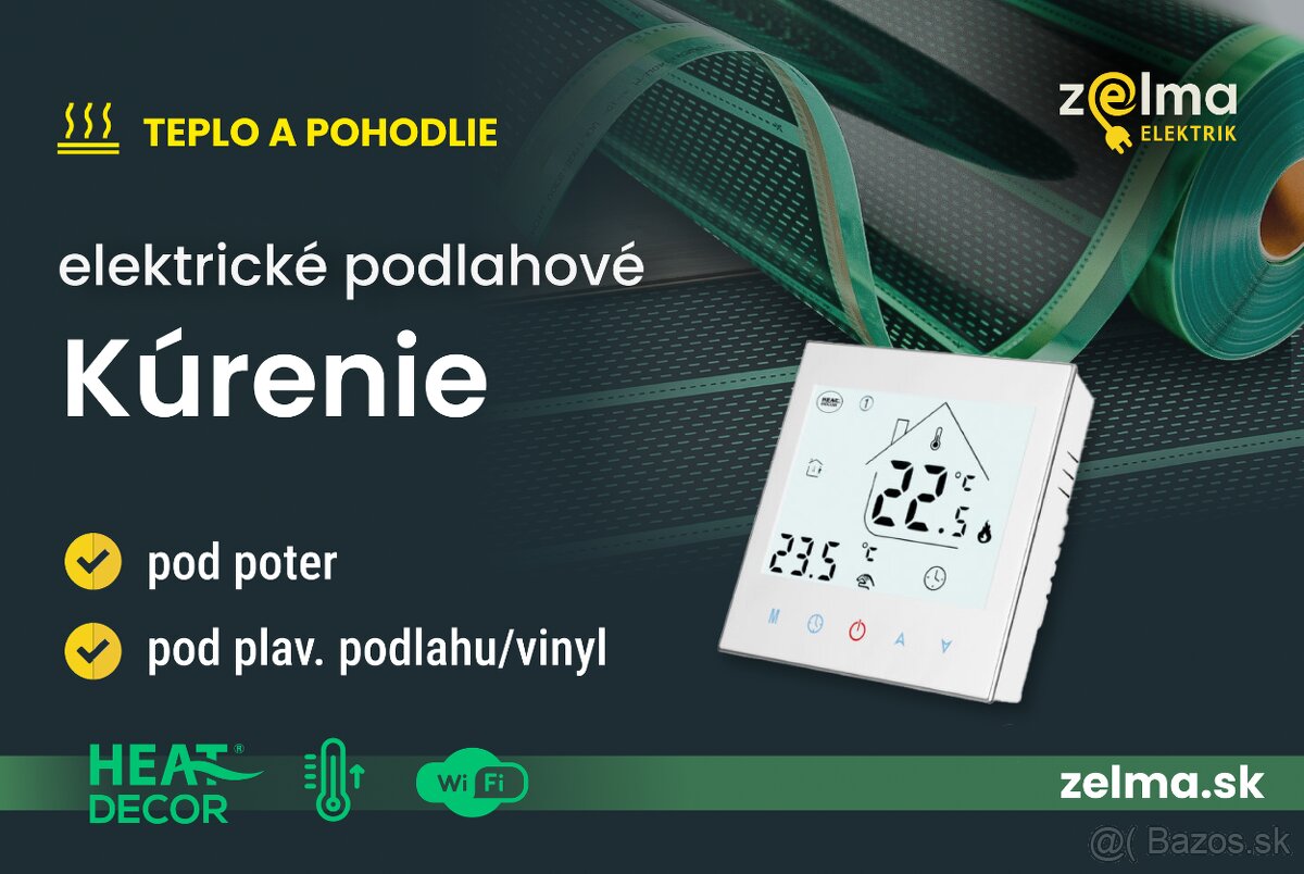 podlahové VYKUROVANIE - elektrické