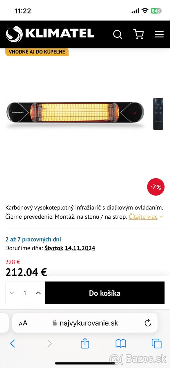 2ks GABARRÓN Outdoorove vonkajsie aj vnutorne ohrievace