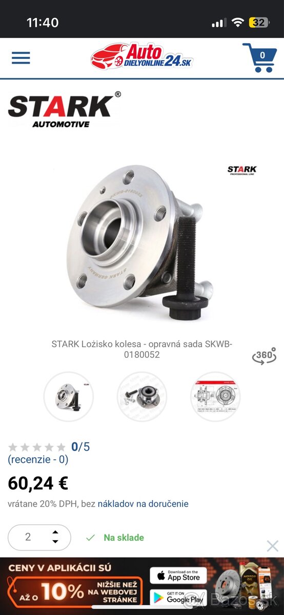 STARK SKWB-0180052 Lożisko kolesa - opravná sada