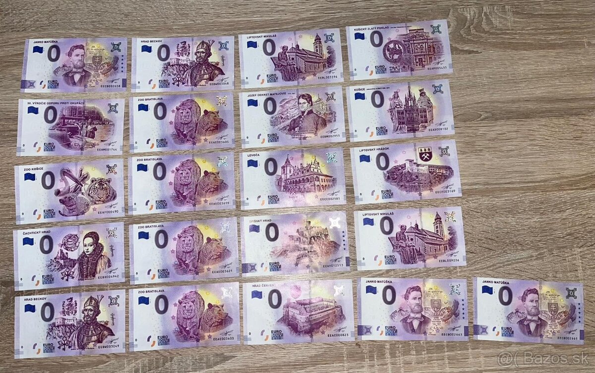 0 €, EURO BANKOVKY KUS ZA 5 €