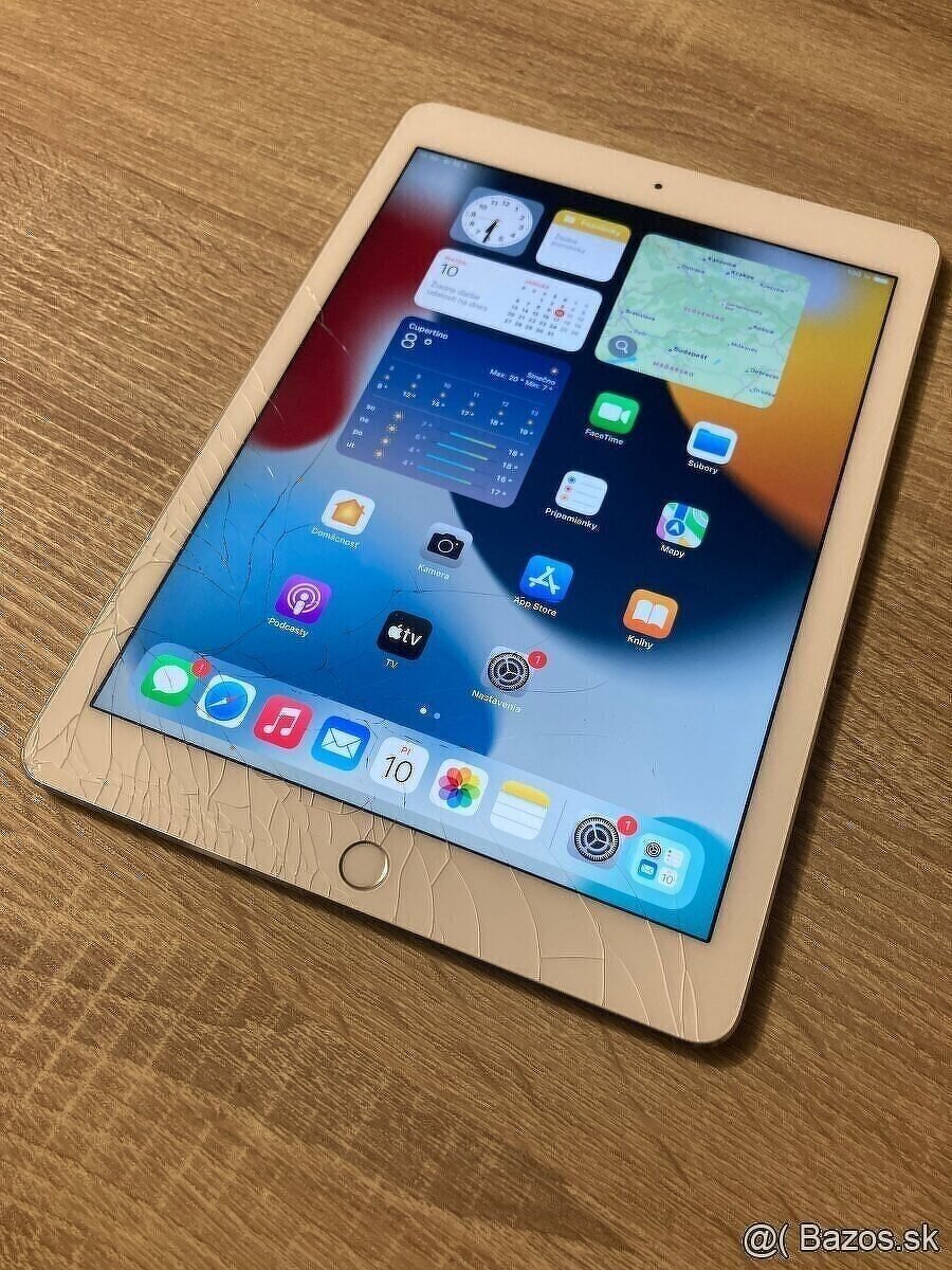 9.7” tablet iPad Air 2 / 64GB Silver prasknutý displej