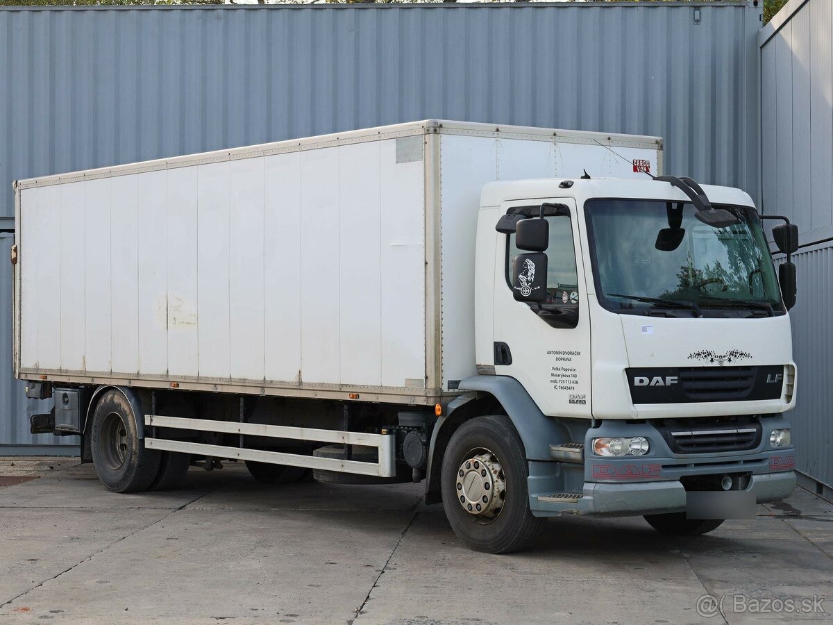 DAF LF 55.250,  HYDRAULICKÉ ČELO, 18 TUN, 19 PALET, PLATNÁ S