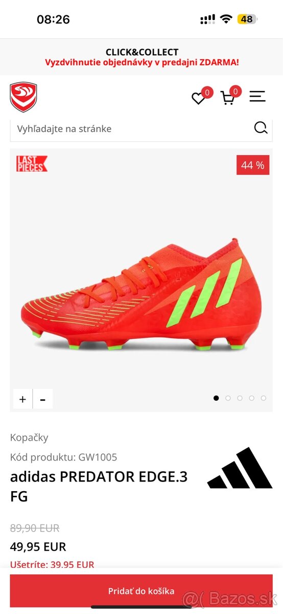 Predám kopačky Adidas Predátor , veľkosť 36 2/3