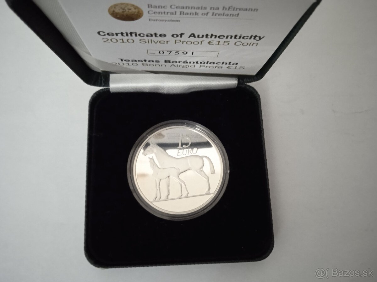 15 EUR - Írsko 2010_ Írsky športový kôň proof