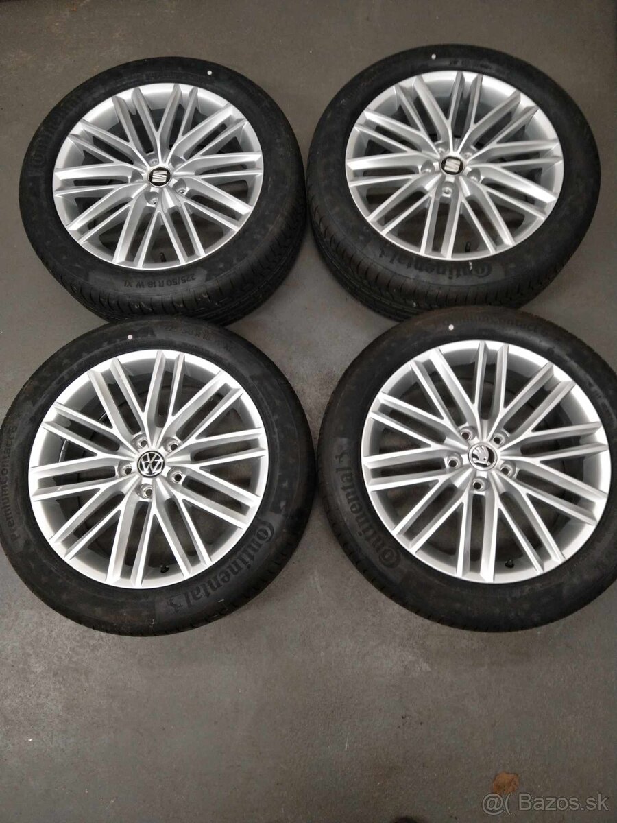 18" alu SEAT ATECA,ŠKODA,VW + letné 225/50 18.