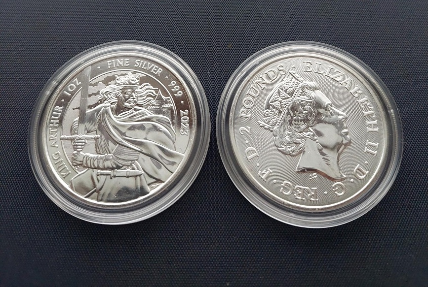 Anglicko King Arthur 1oz 2023 investicne striebro