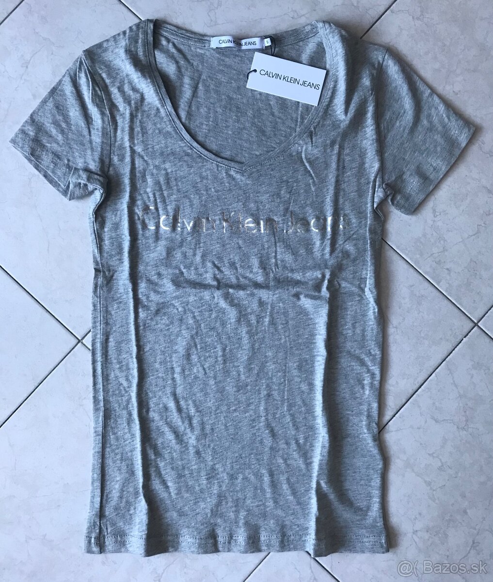 Dámske tričko Calvin Klein - sivé
