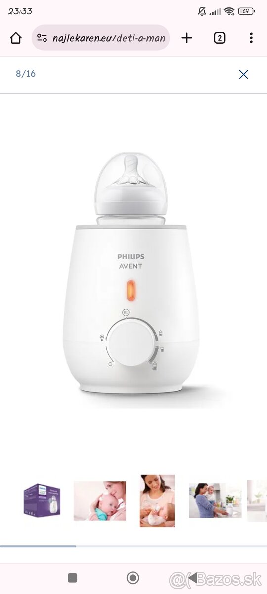 Philips AVENT Fast Electric Bottle Warmer SCF355/09 ohrievač