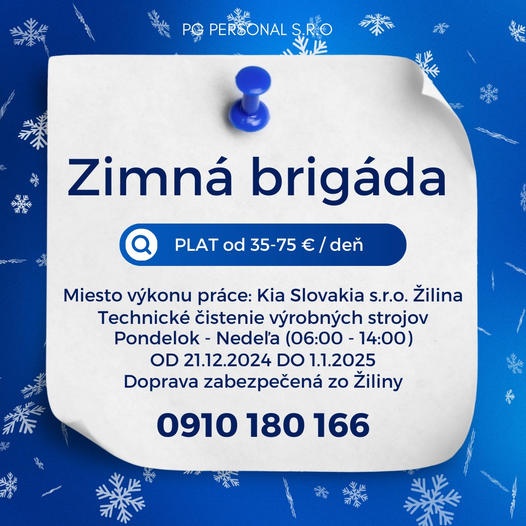 Zimná brigáda od 21.12 - 31.12