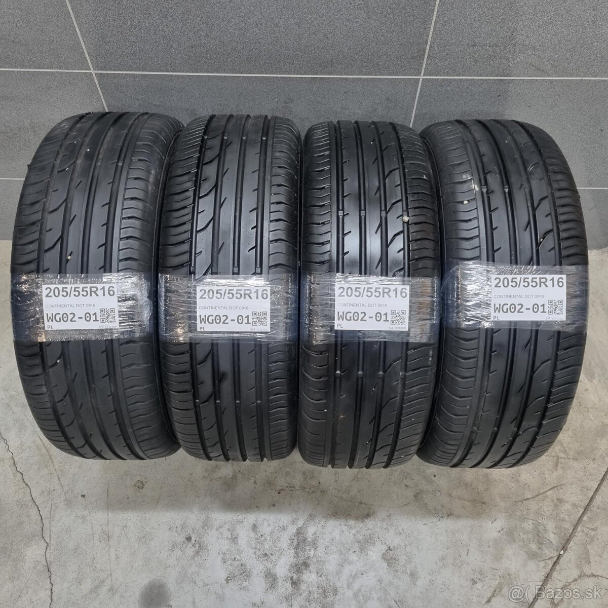 Letné pneumatiky 205/55 R16 CONTINENTAL DOT0916