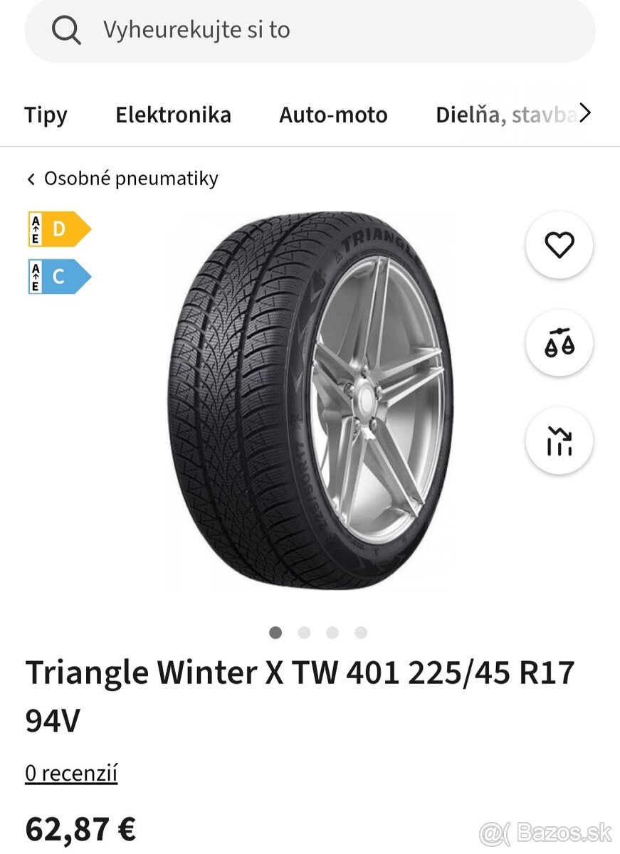 225/45 r17 zimné m+s nové