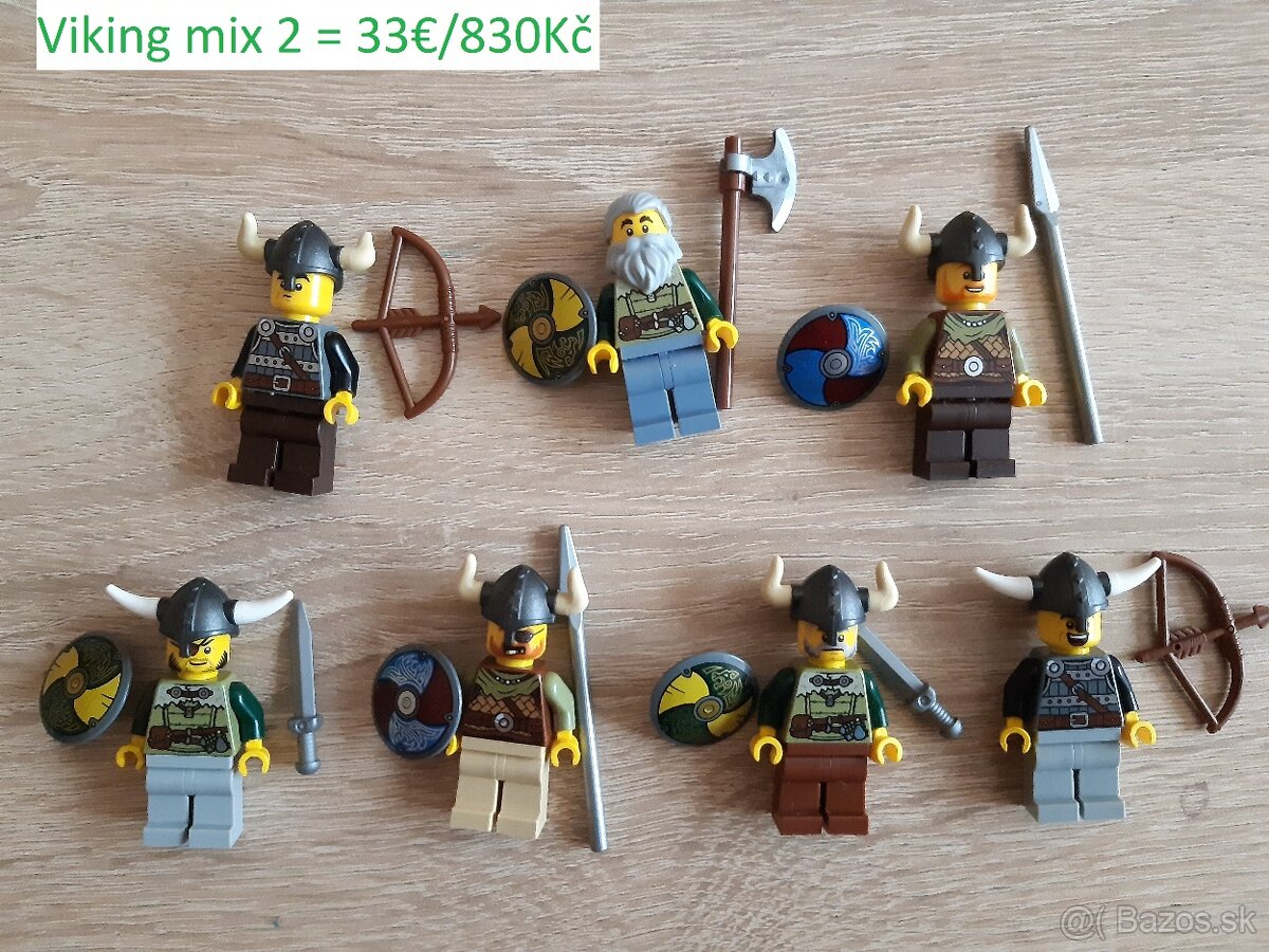 Predám LEGO mix nových figúrok vikingov 2