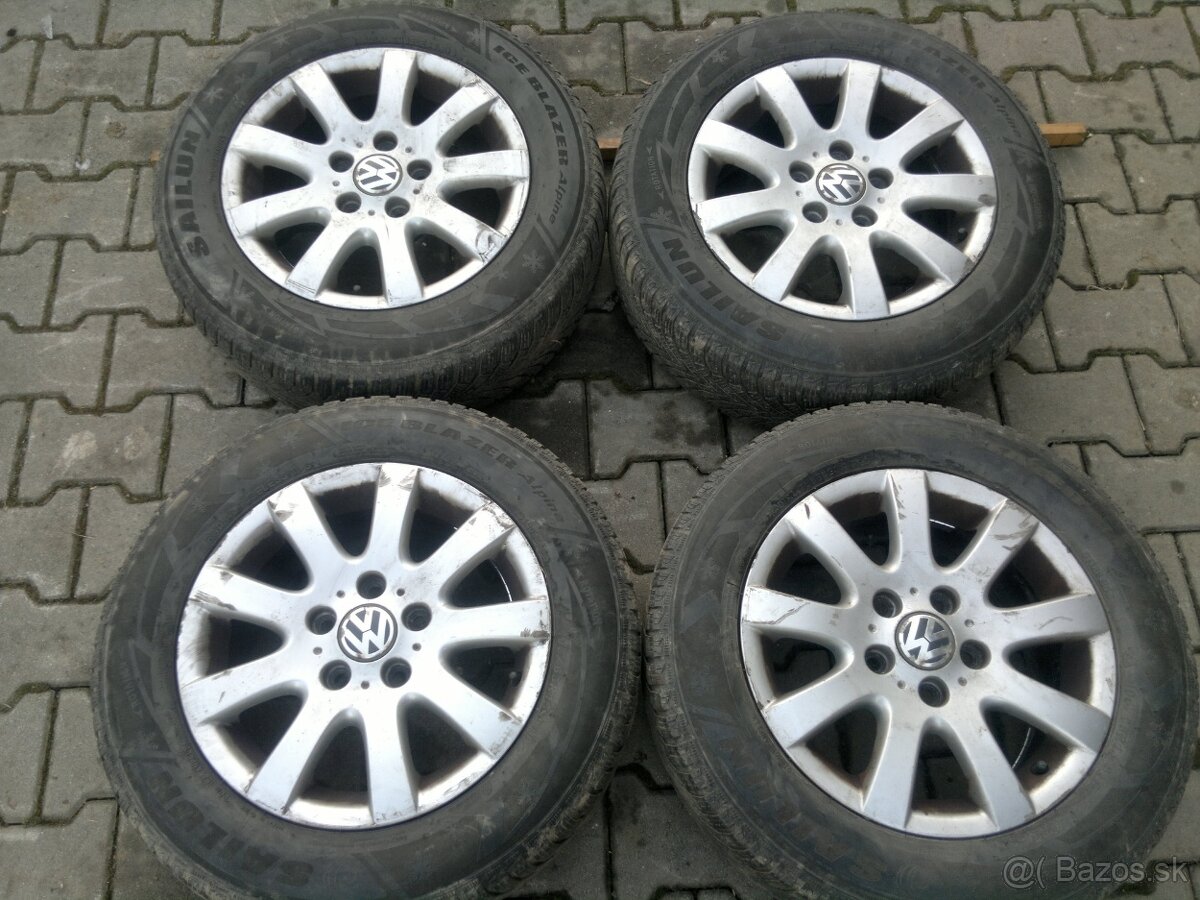 Elektrony Golf V  5x112 R15, zimne pneu 195/65 r15