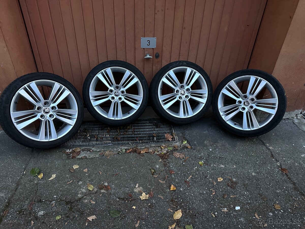 Disky 18” Škoda  5x112 r18+letné pneu/Pictoris/Škoda/VW/Seat