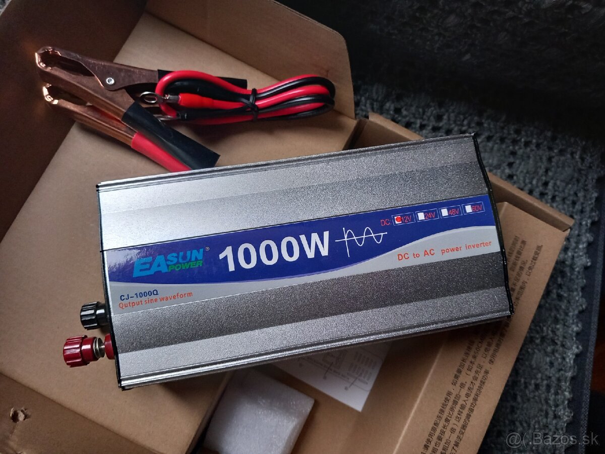 Predám invertor 12V 500W. Čistý sínus.