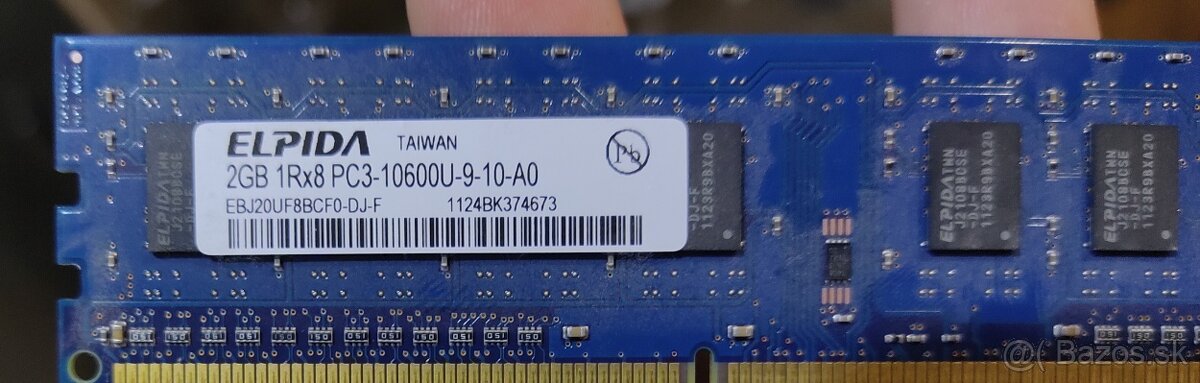 Kupim Elpida 2Gb 1Rx8 PC3 10600U-9-10-A0