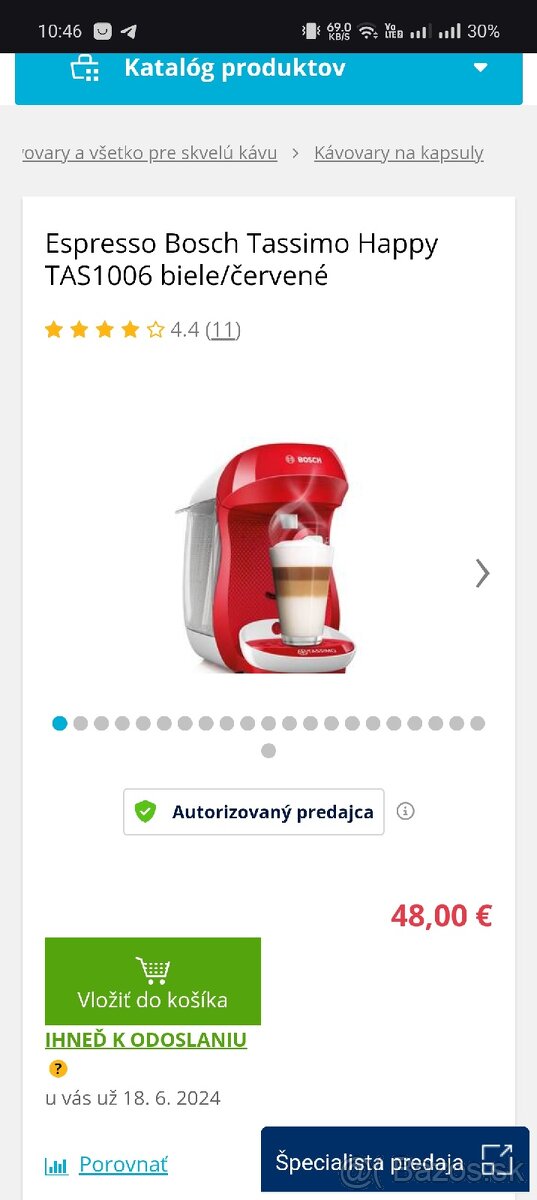 Bosch Tassimo kávovar