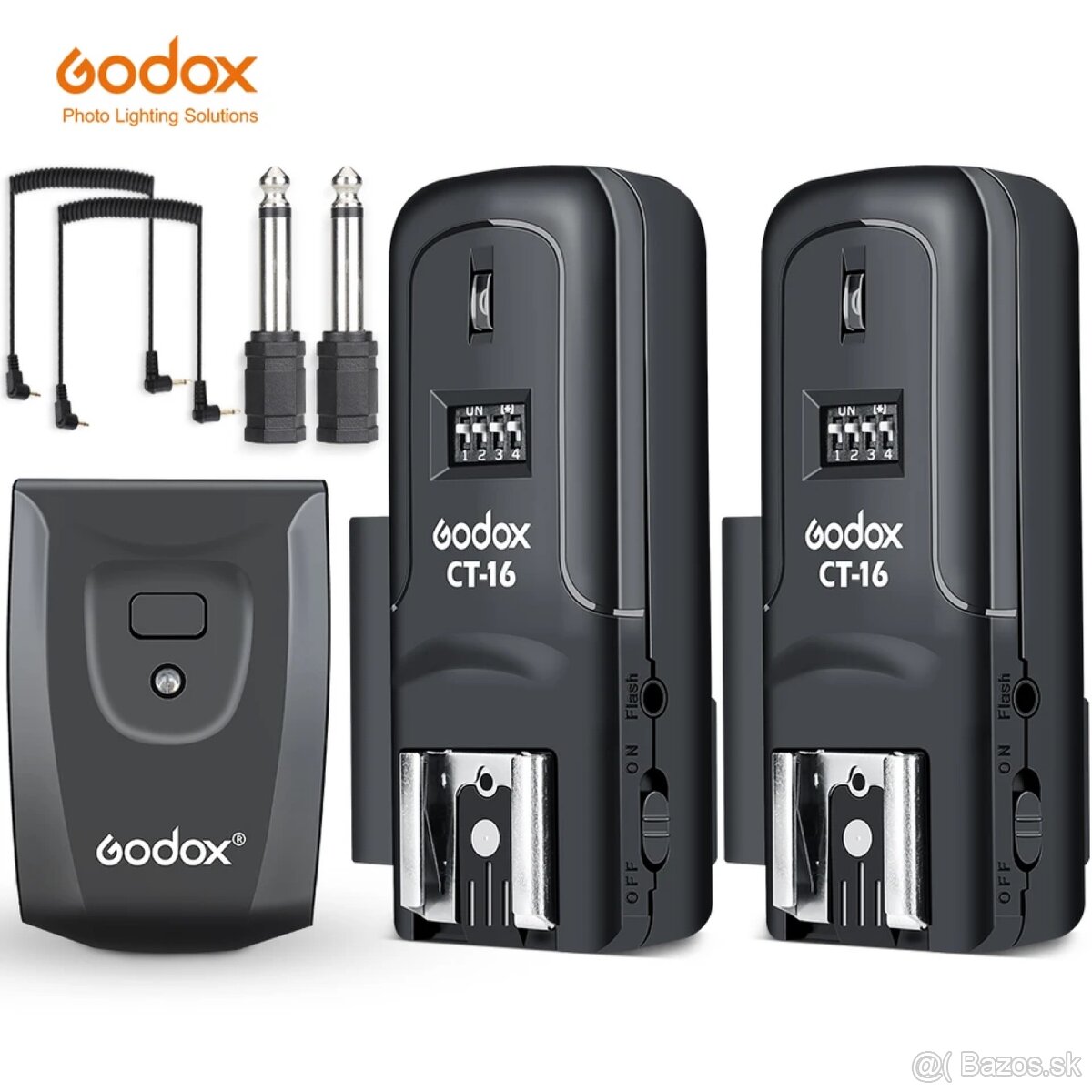 godox ct-16 rádiový odpaľovač, 2x receiver