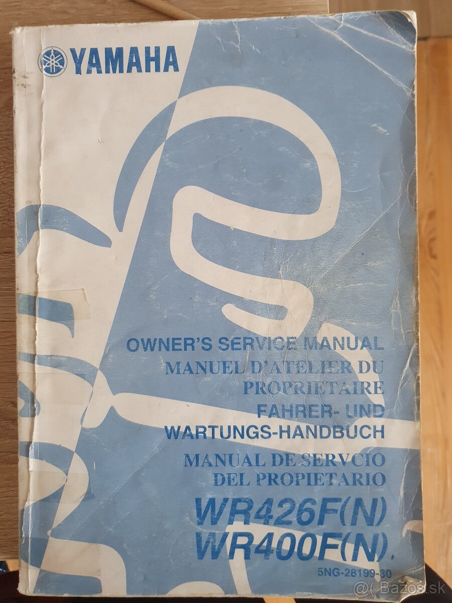 Navod na obsluhu Yamaha WR400F