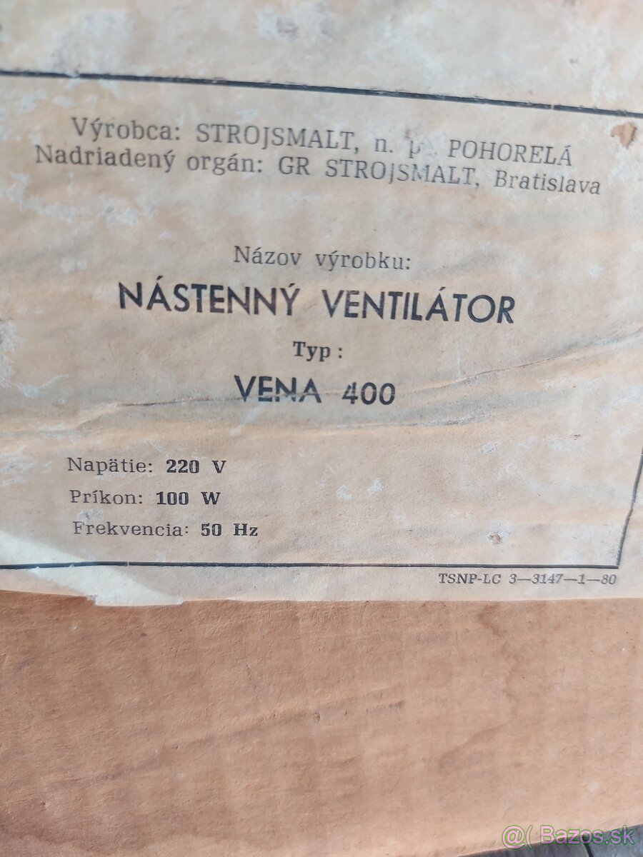 Nástenný ventilátor