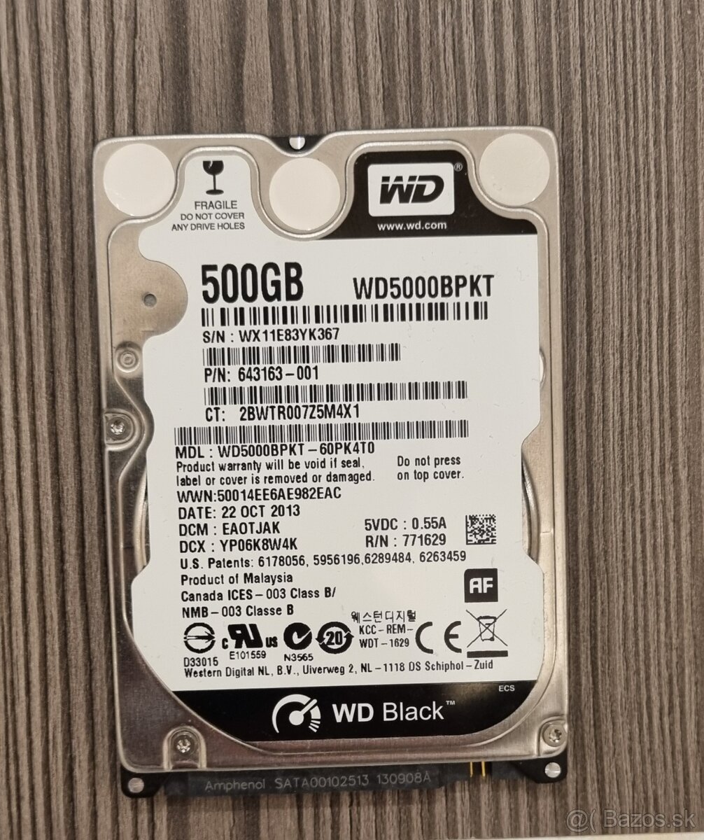 HDD 2,5 western Digital 500GB