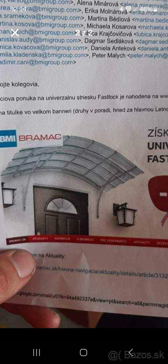 Predám zastrešenie Fastlock 2.0