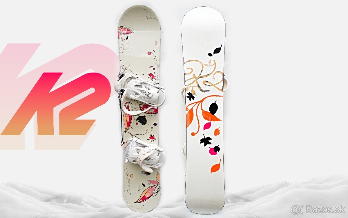 DÁMSKY SNOWBOARD K2 144CM + K2 VIAZANIE