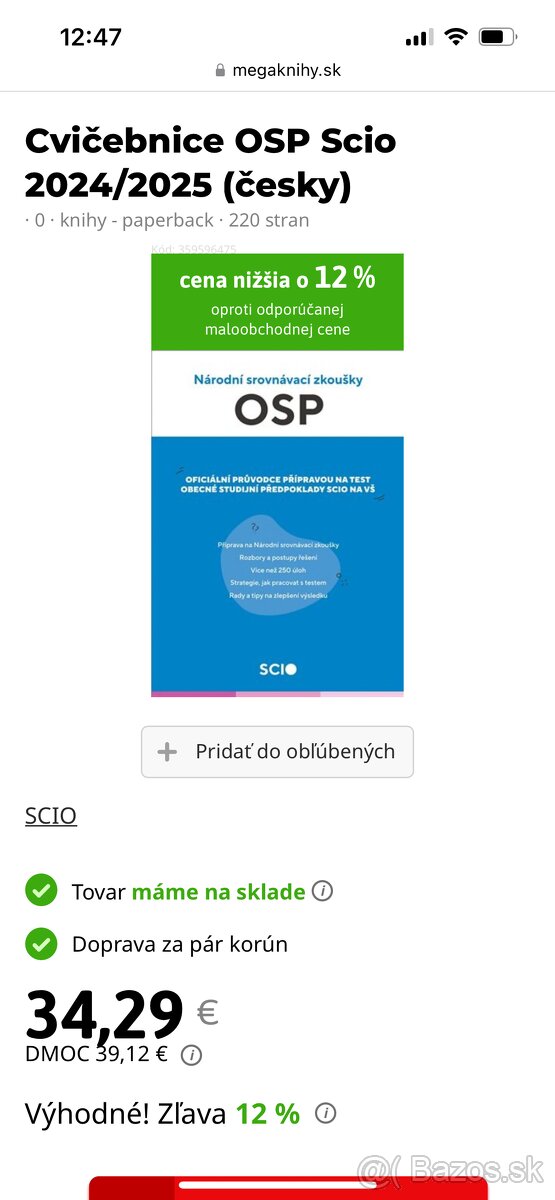 Scio testy pre ČR