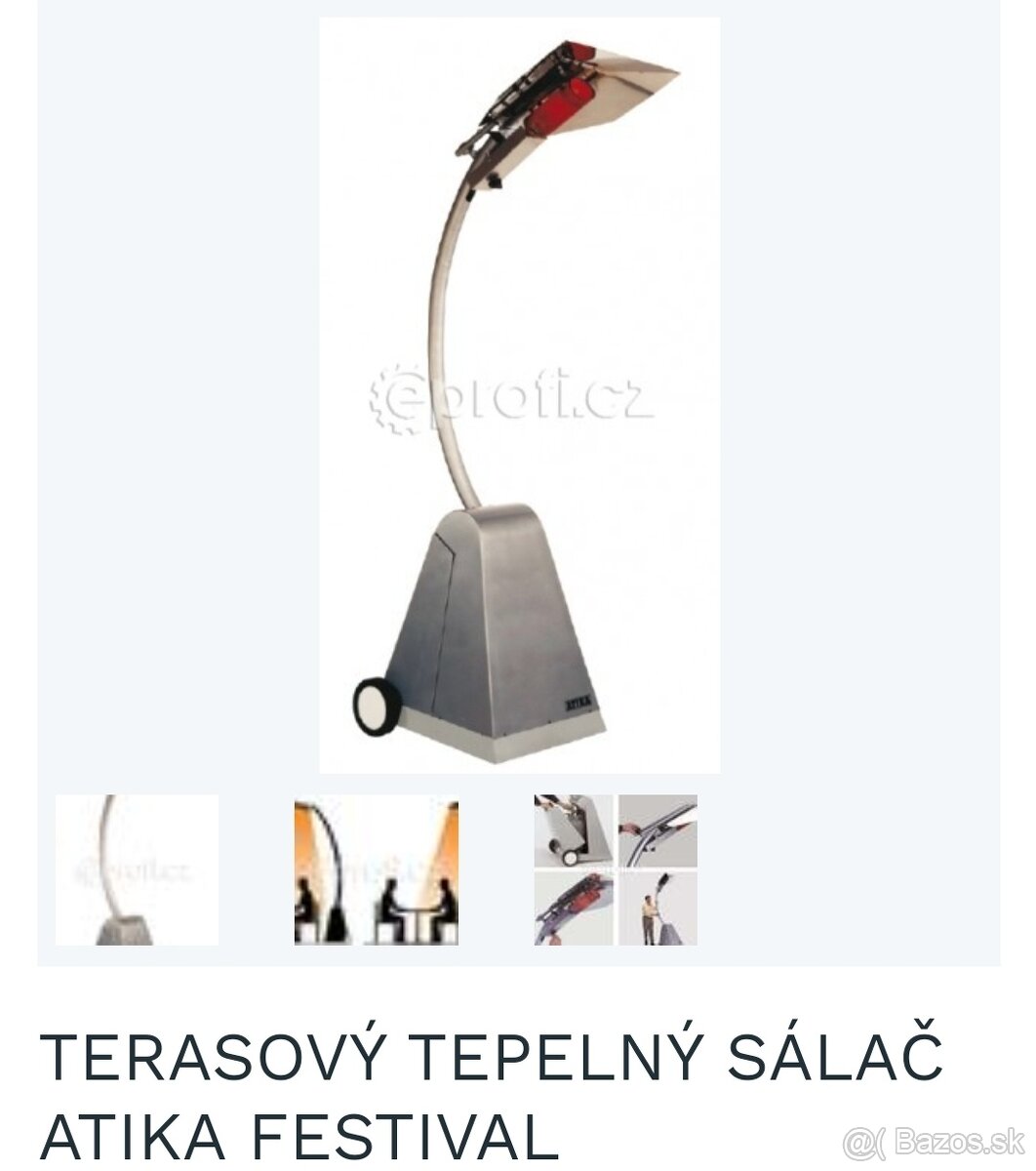 Terasový tepelný sálač