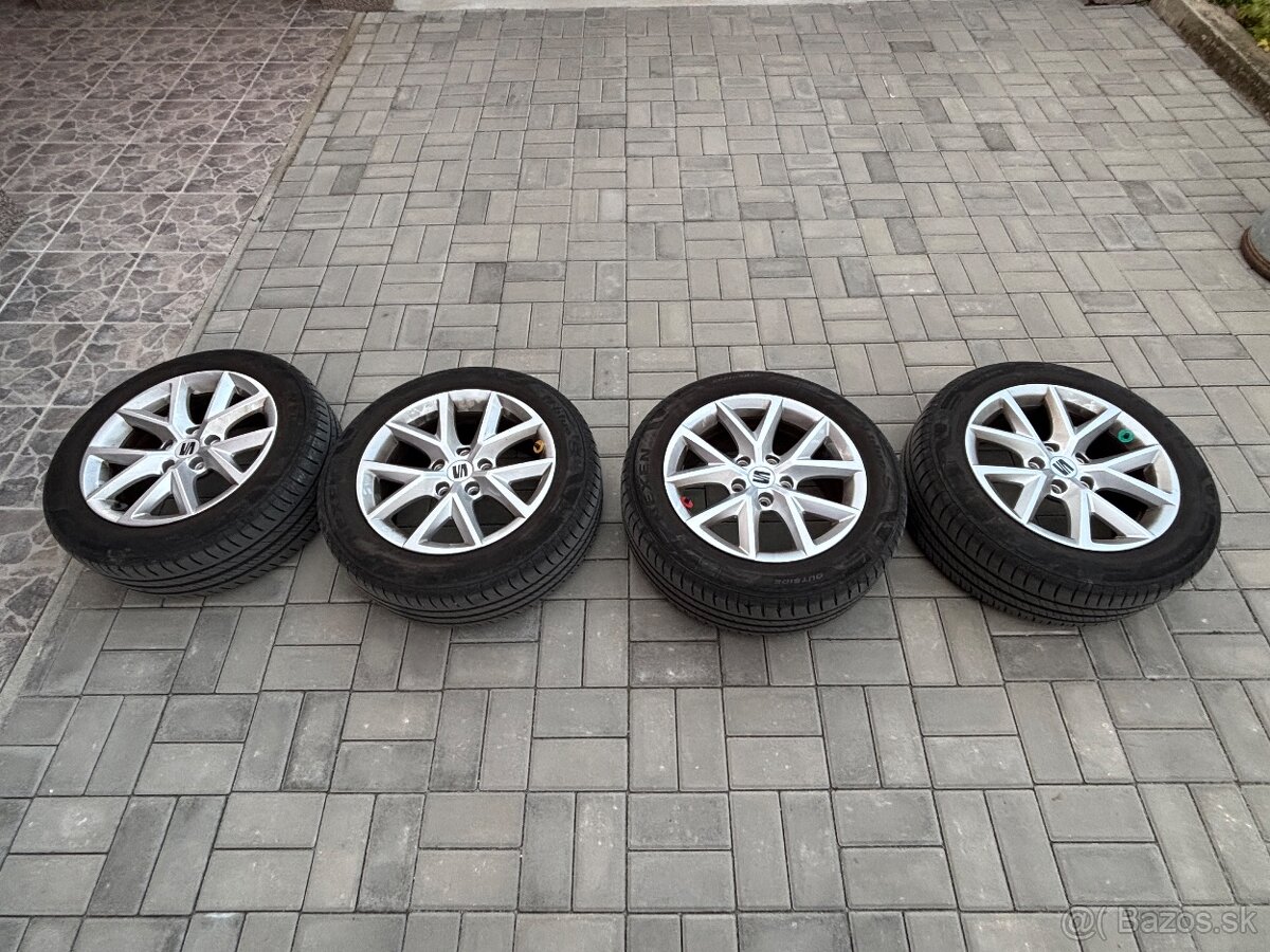 Elektróny Seat 5x112 R16 + letné pneu