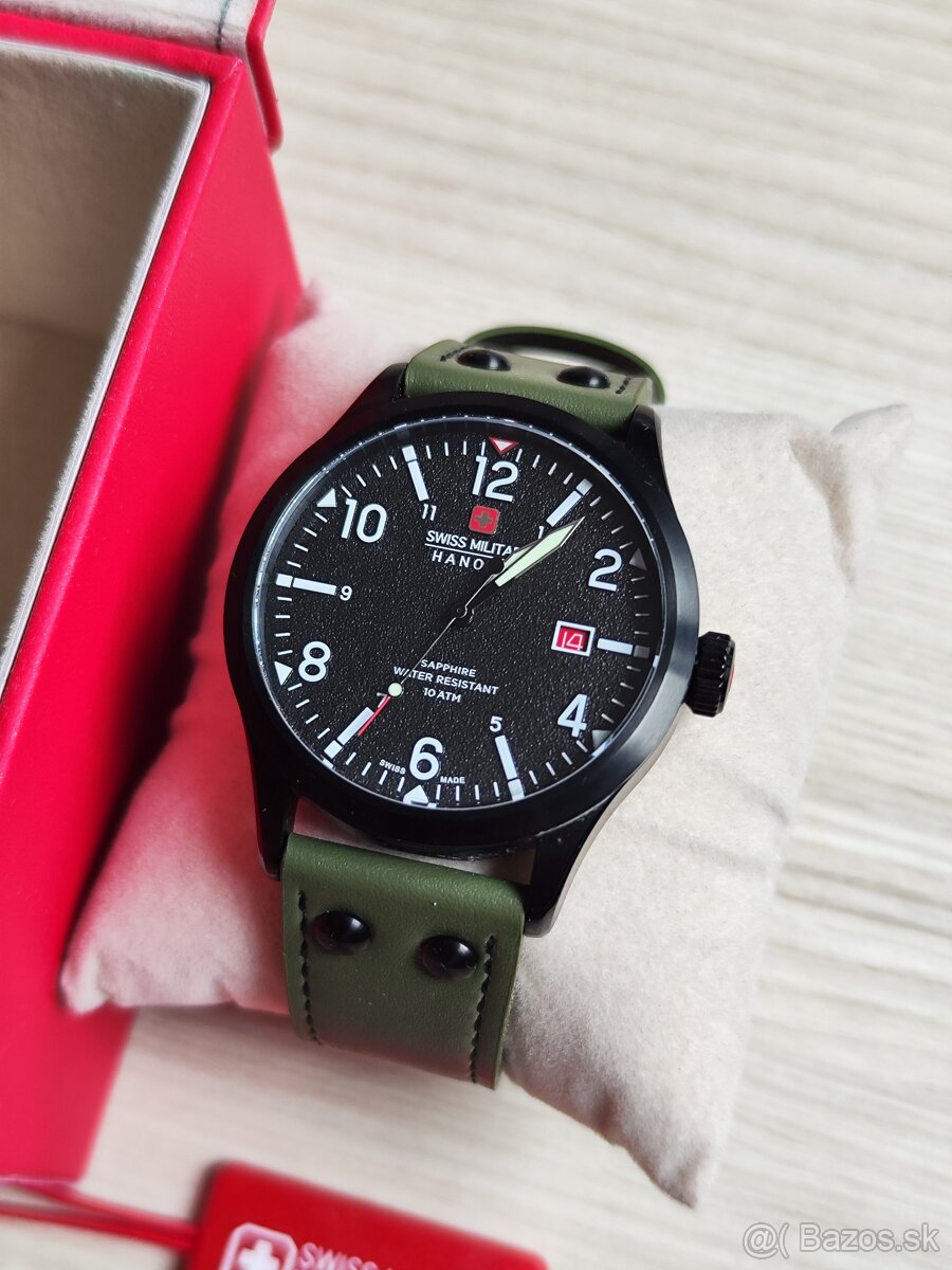 Švajčiarske hodinky SWISS MILITARY HANOWA - Army Black Green