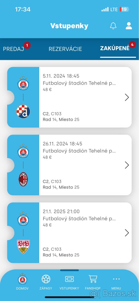 Slovan Bratislava Liga Majstrov