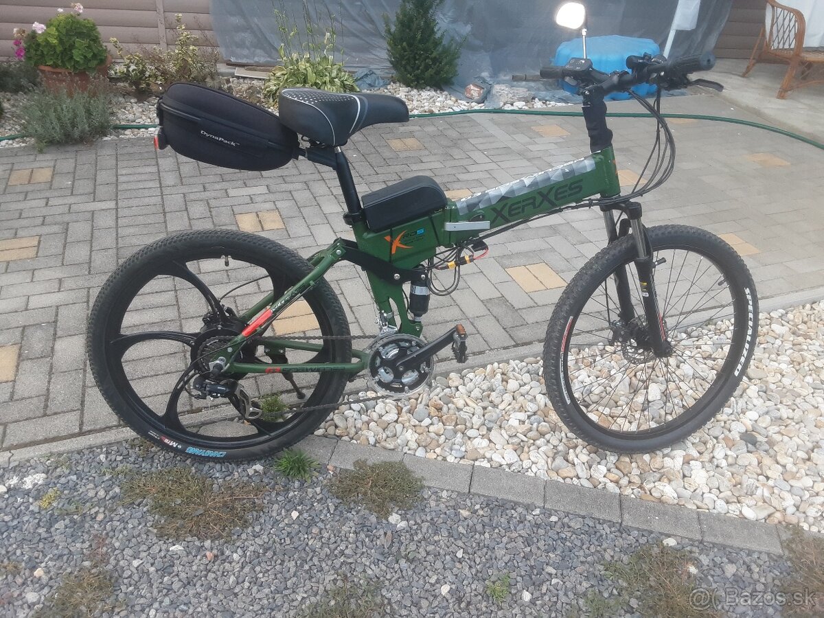 Celoodpruženy horsky elektrobicykel