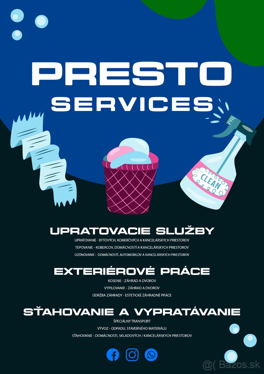 Presto Services - komplexné služby