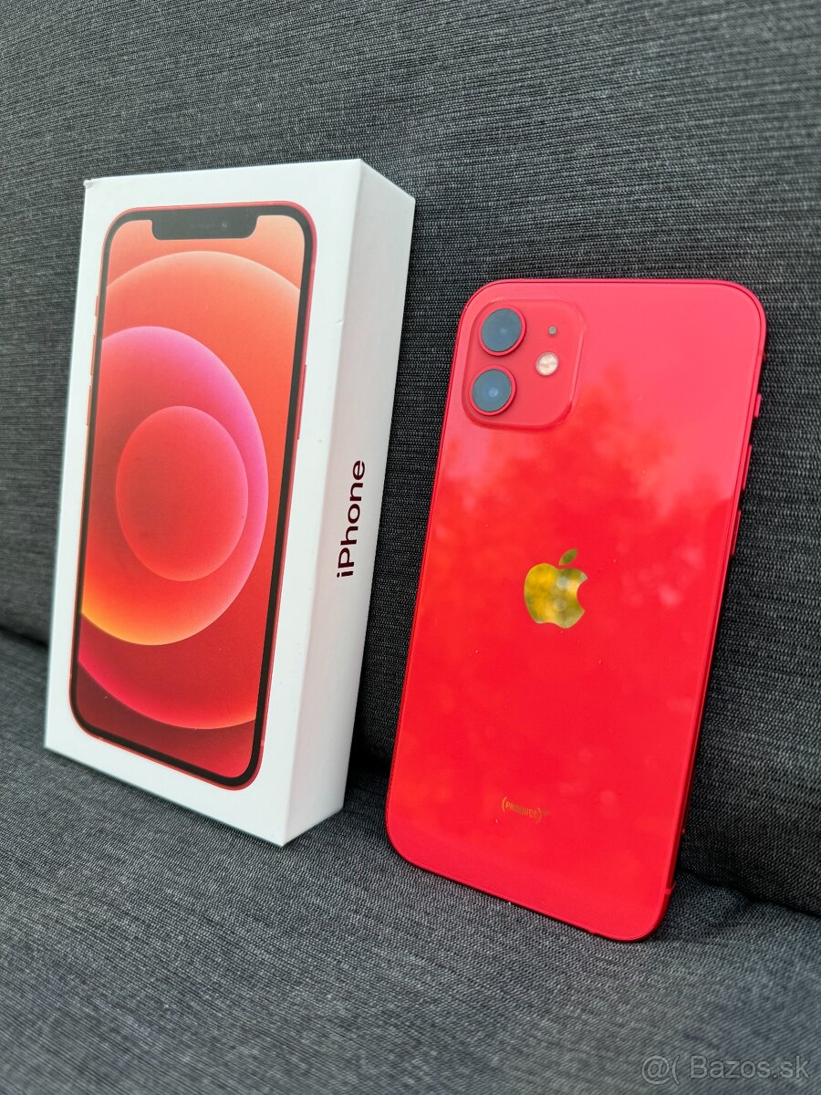 Apple Iphone 12, Red, 128GB, top stav