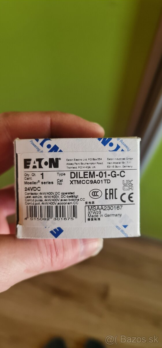 Eaton DILEM-01-G-C(24VDC) stykač 3 spínací kontakty 4 kW 1 k