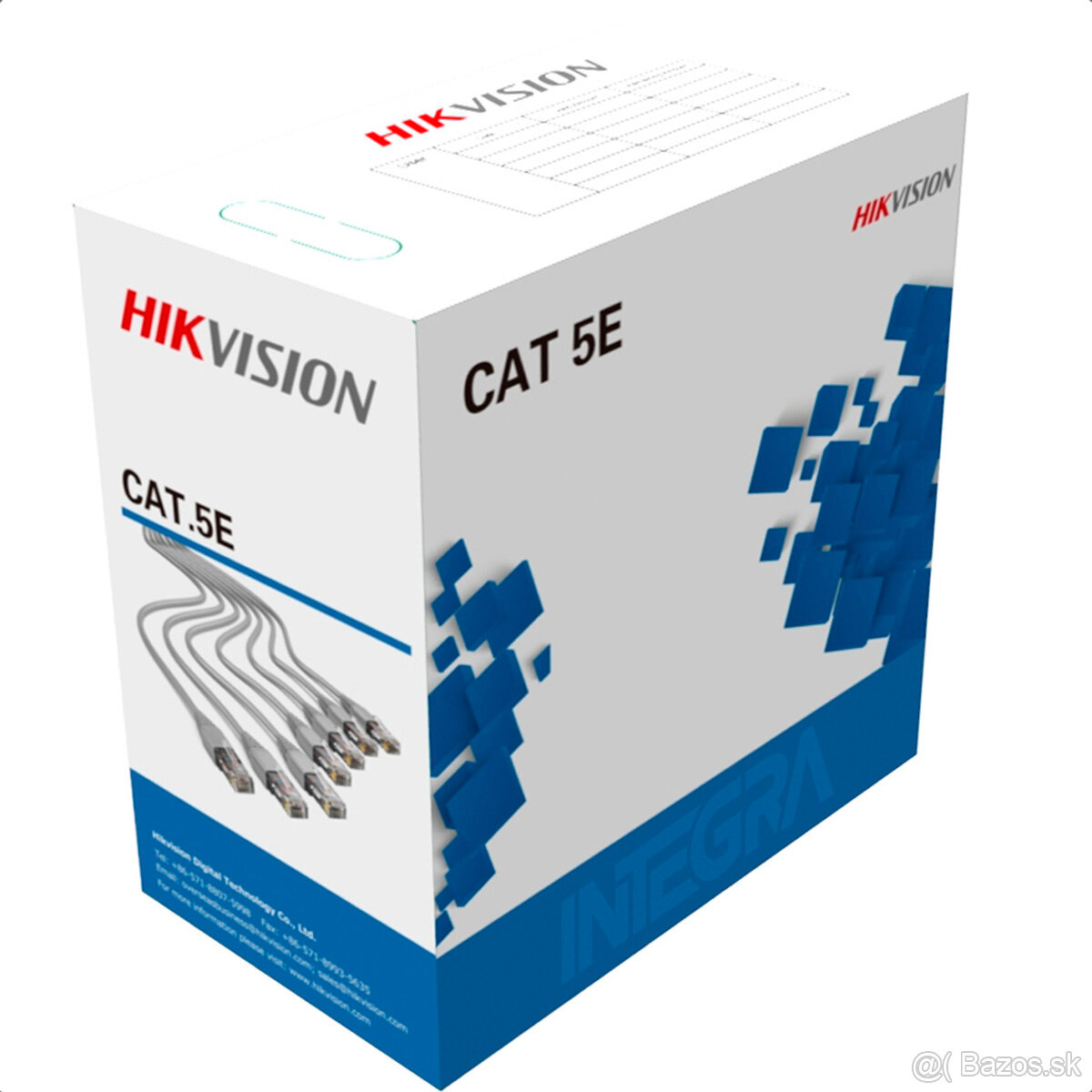 HIKVISION DS-1LN5E-E/E, 305m/box, kabel UTP, CAT 5E, PVC