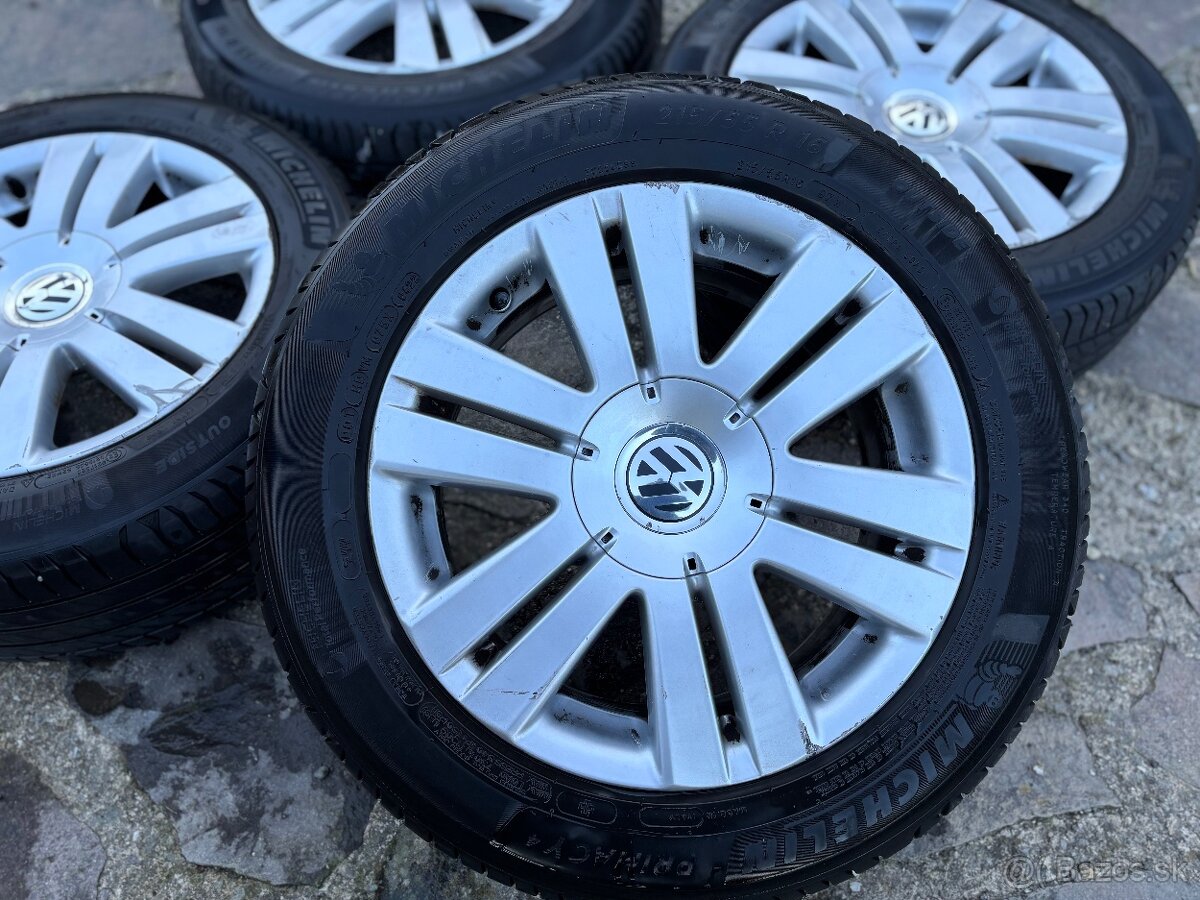 Hliníkové Disky Volkswagen 5x112 Letné Pneu 215/55 r16