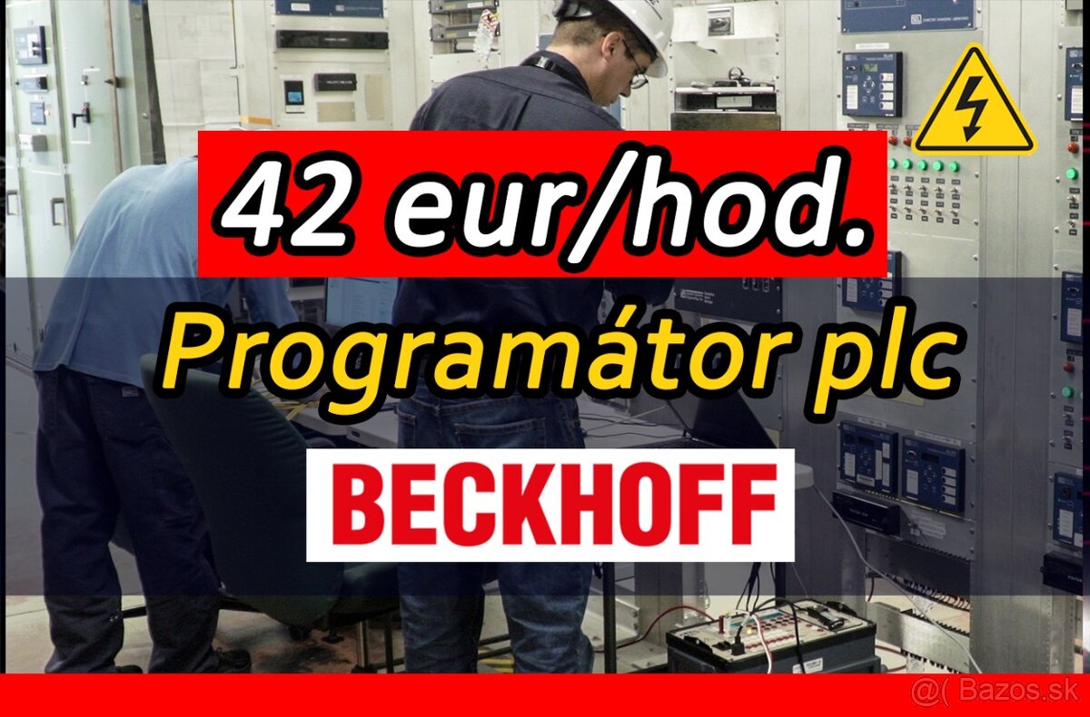 Príjmeme PLC programátora - Beckhoff - 42eur/hod.