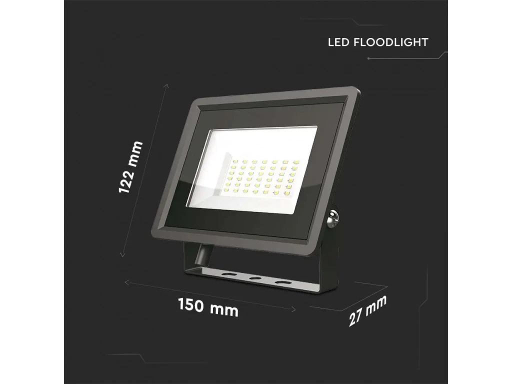 LED VONKAJŠÍ REFLEKTOR FLOOD 1X20W | 2200LM | 4000K | IP65 -