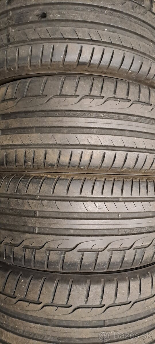 Predám 4ks jazdené letné 225/45r17-91W Dunlop