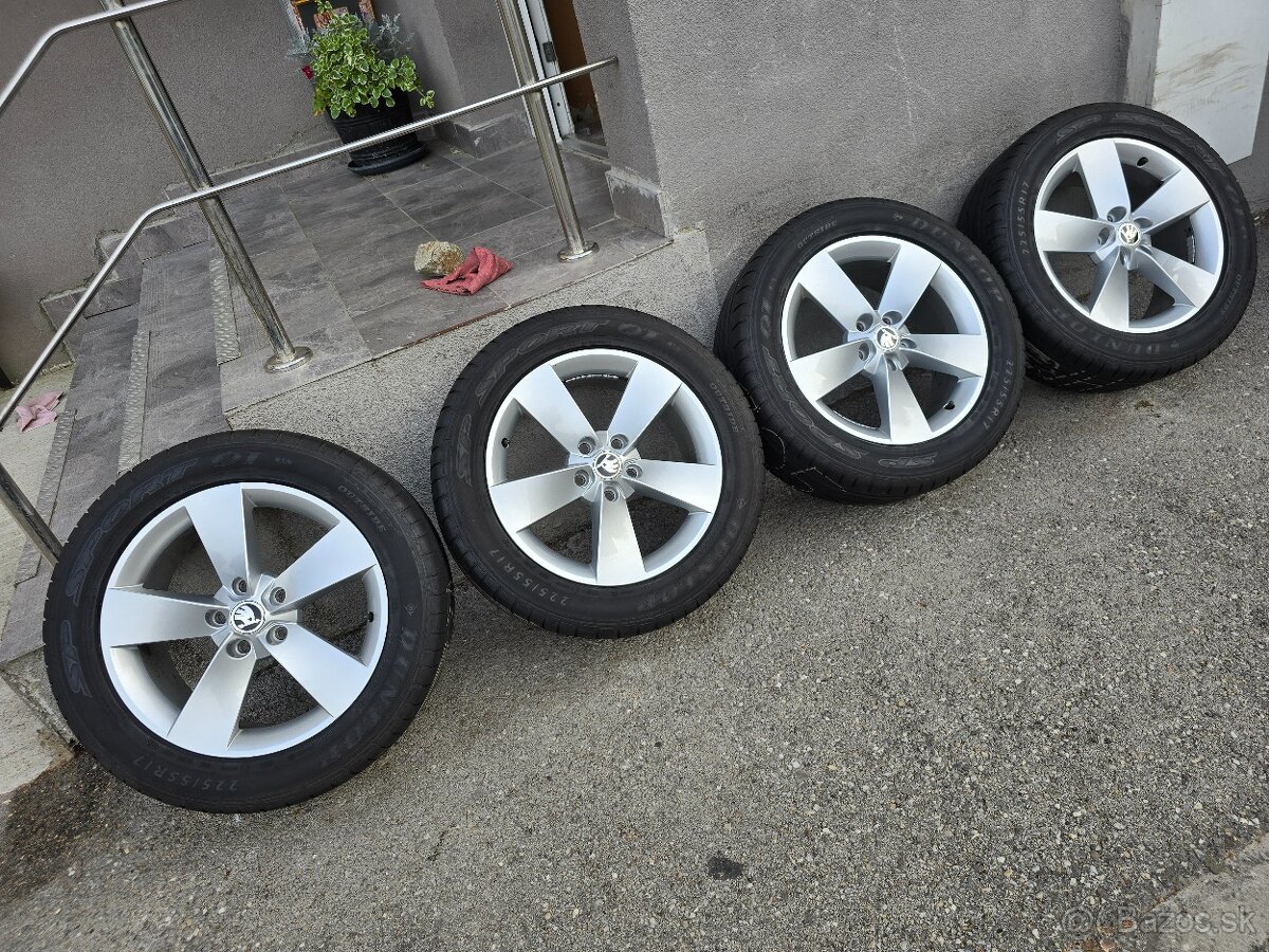 Letne kolesa Skoda Karoq 5x112 r17  225/55 r17