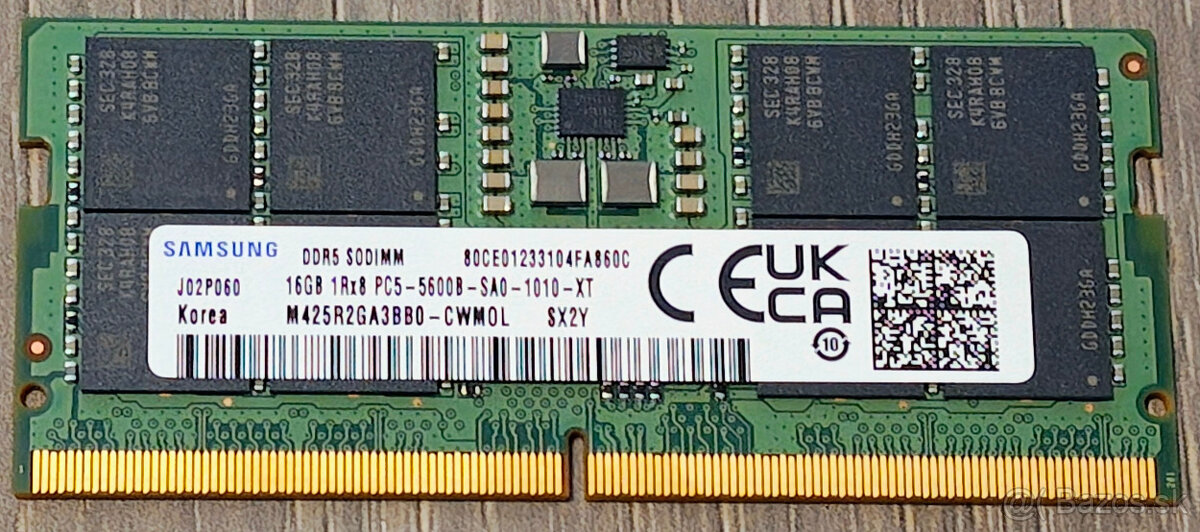 Pamäť do notebooku Samsung SO-DIMM DDR5-5600 16GB