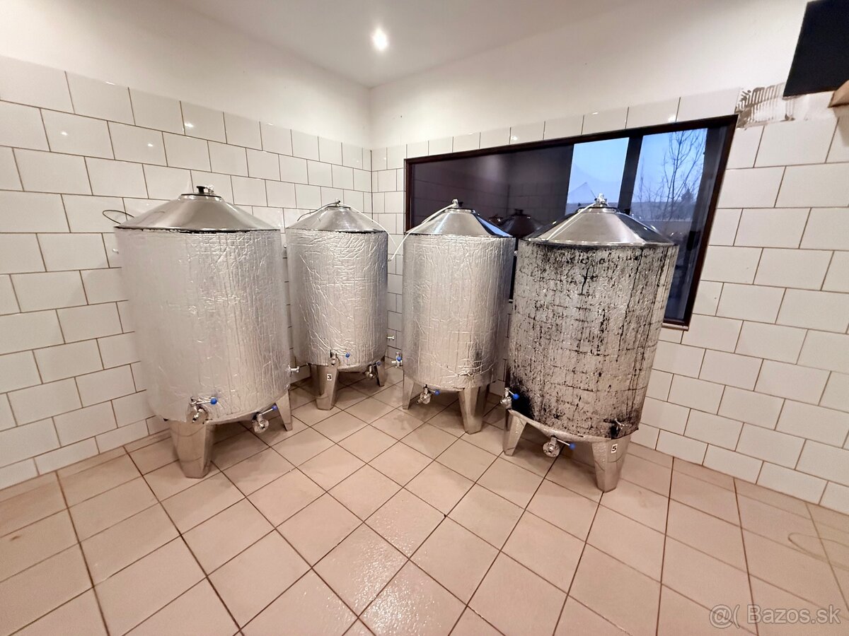 Fermentačný tank 500L, nerezová nádrž na víno, pivo, alkohol